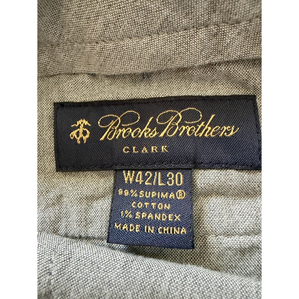 Brooks Brothers Chino Pants Trousers Blue Supima Cotton Stretch Men's 42x30 JBHS - Picture 9 of 10